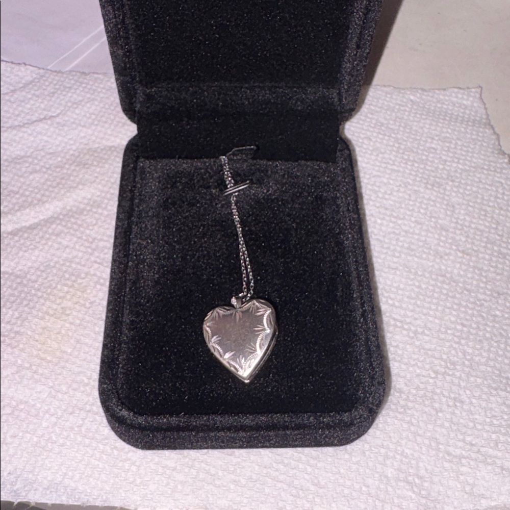 Silver Heart Locket Necklace
